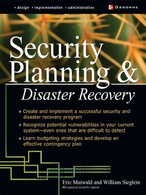 Security Planning & Disaster Recovery - ebook